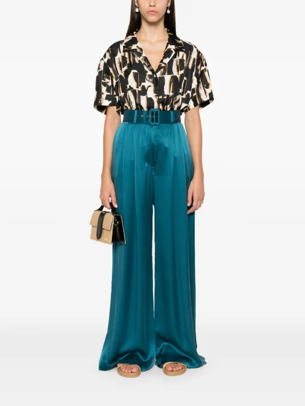 ZIMMERMANN Silk Trousers | Blue | FARFETCH
