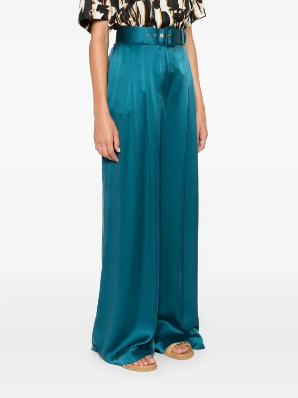 パンツ ZIMMERMANN Women Straight Pants 1803ARS255 BLUE ZIMMERMANN Silk Trousers | Blue | FARFETCH