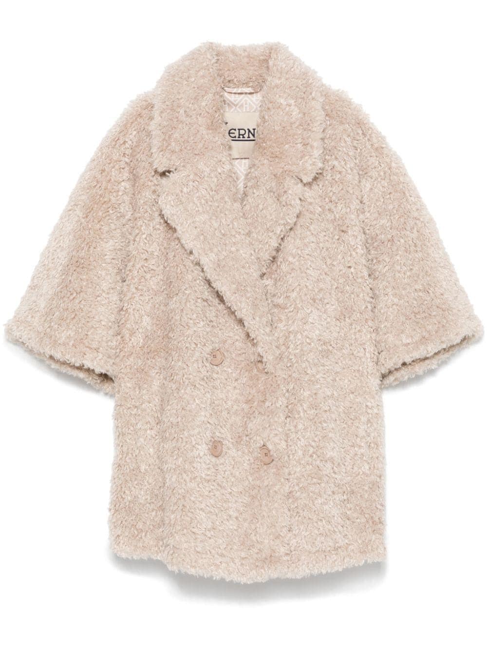 Shop Herno Faux-shearling Jacket In 1985 Beige