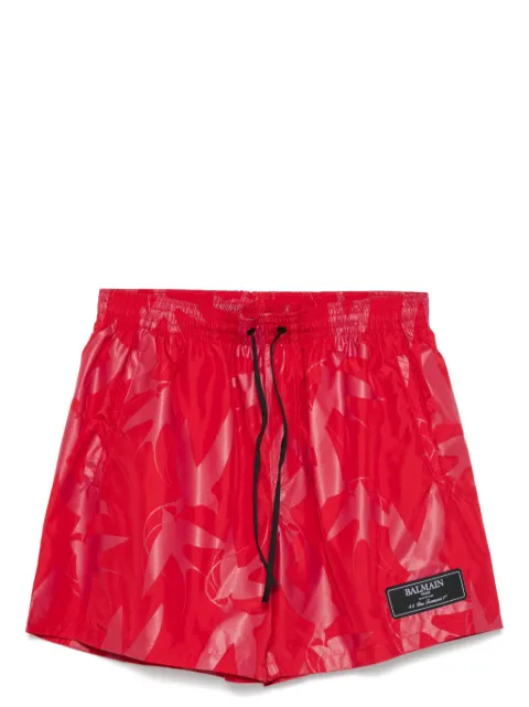 Balmain short de bain à imprimé graphique