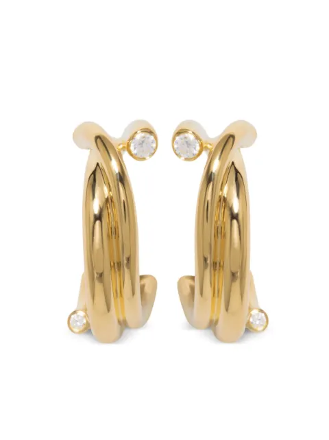 Completedworks arracadas Multi Strand bañadas en oro de 18kt