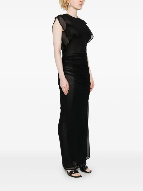 chinese dress ladies Jean Paul Gaultier Body Lace Mariniere Mesh Long Dress – Antidote Fashion  and Lifestyle main image 0