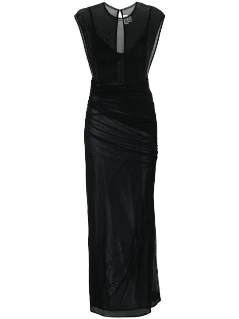 Jean Paul Gaultier flocked-logo maxi dress 