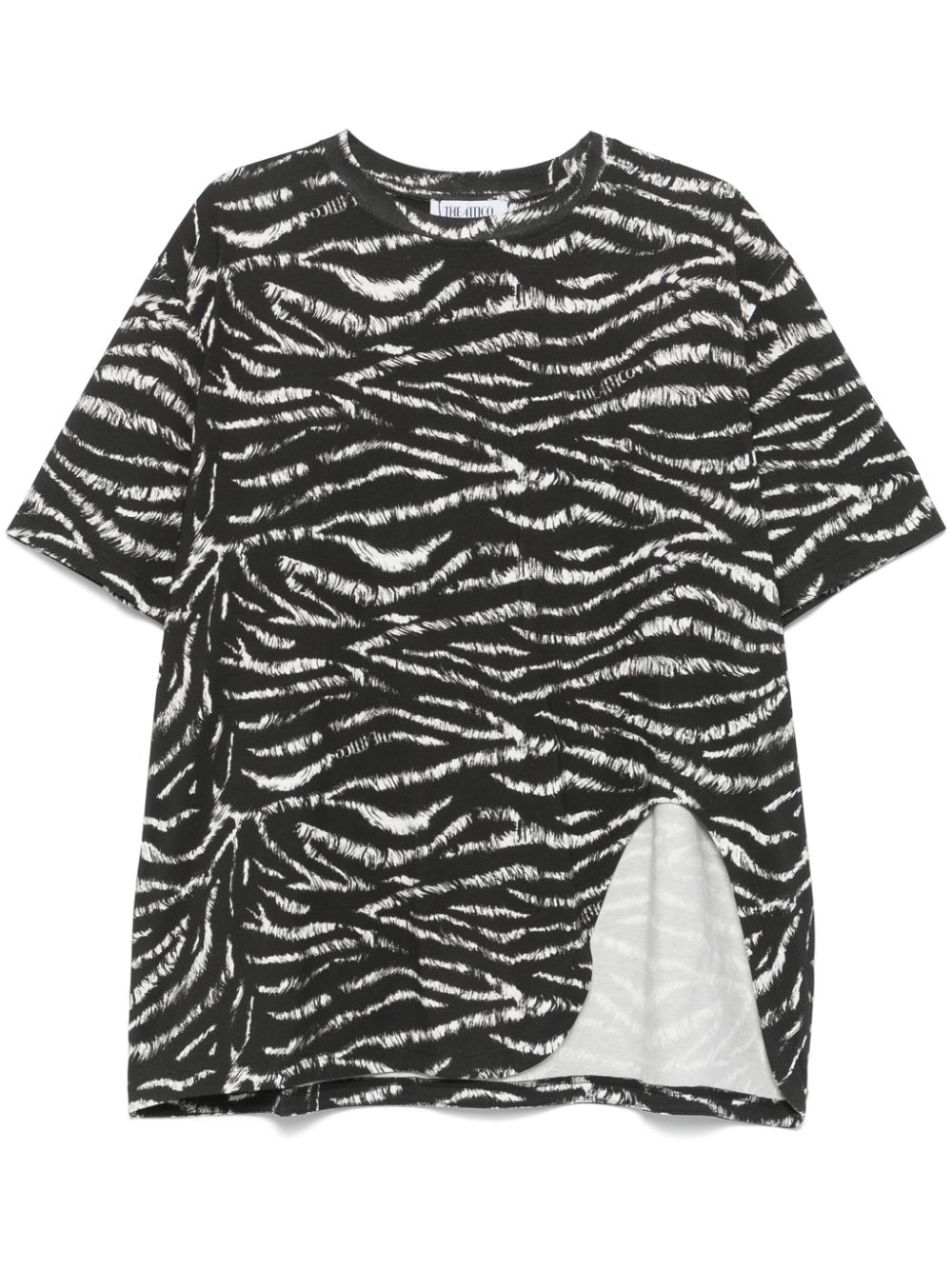 zebra-print T-shirt