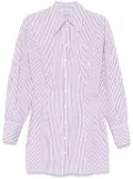 The Attico striped shirt dress - White