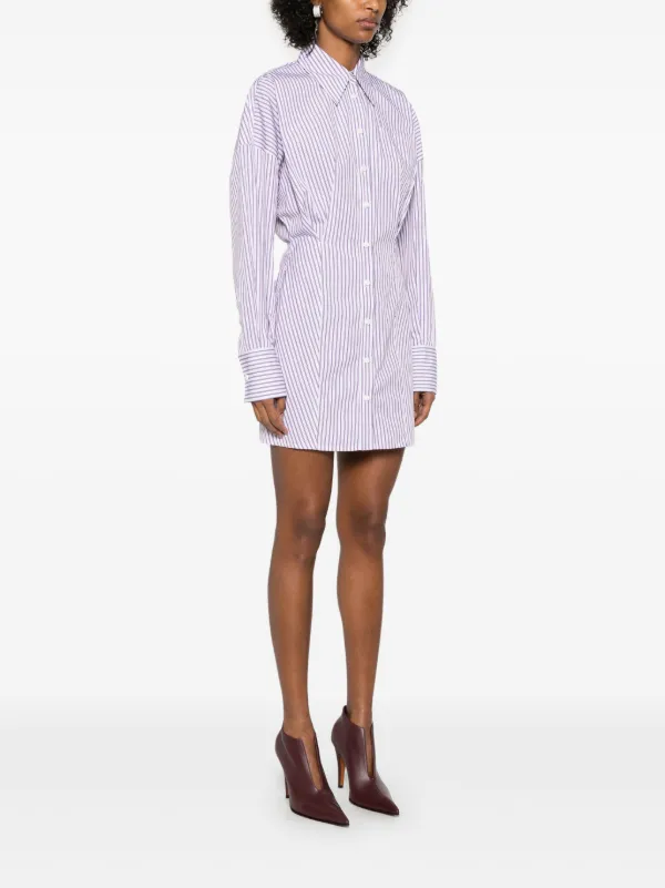 オールインワン・サロペット The Attico Hatty Striped Shirtdress Hatty striped shirt dress in white - The Attico | Mytheresa