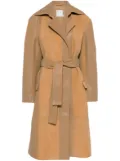 Christopher Esber scuffed-leather coat - Brown