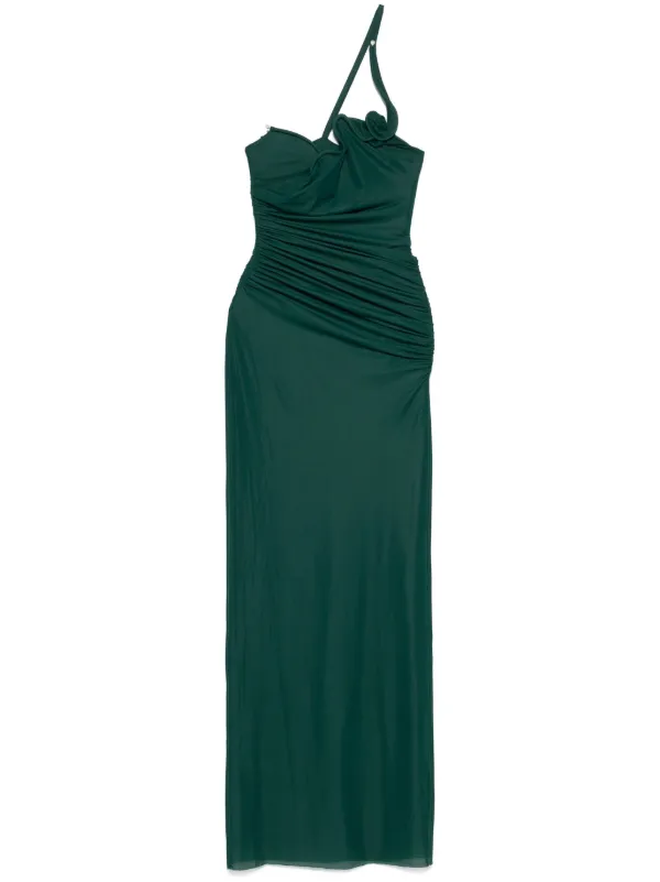 green emerald velvet dress Christopher Esber main image 0