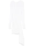 Christopher Esber draped-detailing mini dres - White