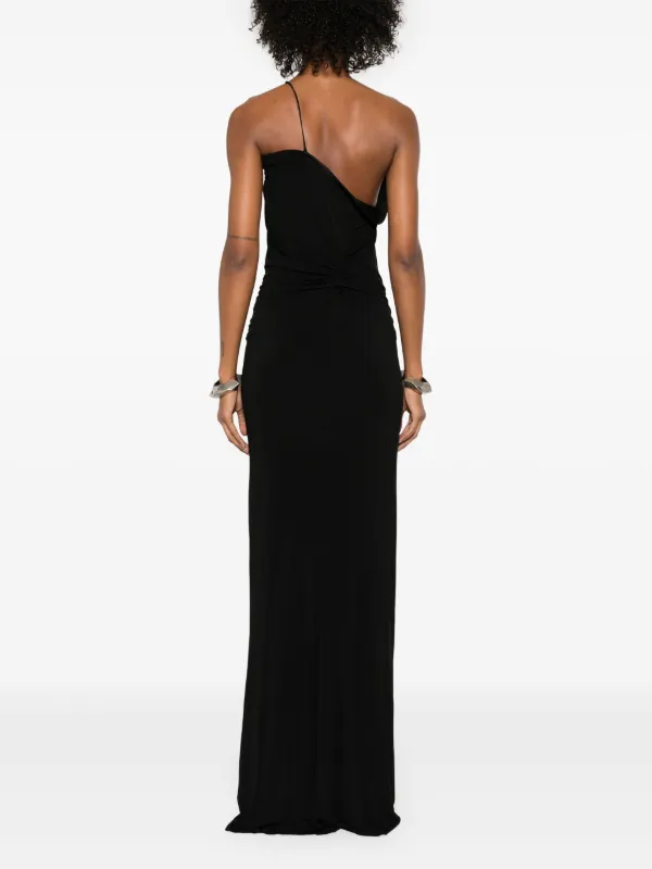 Christopher Esber wave-coil Draped Gown | Black | FARFETCH