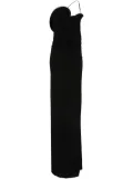 Christopher Esber wave-coil draped gown - Black