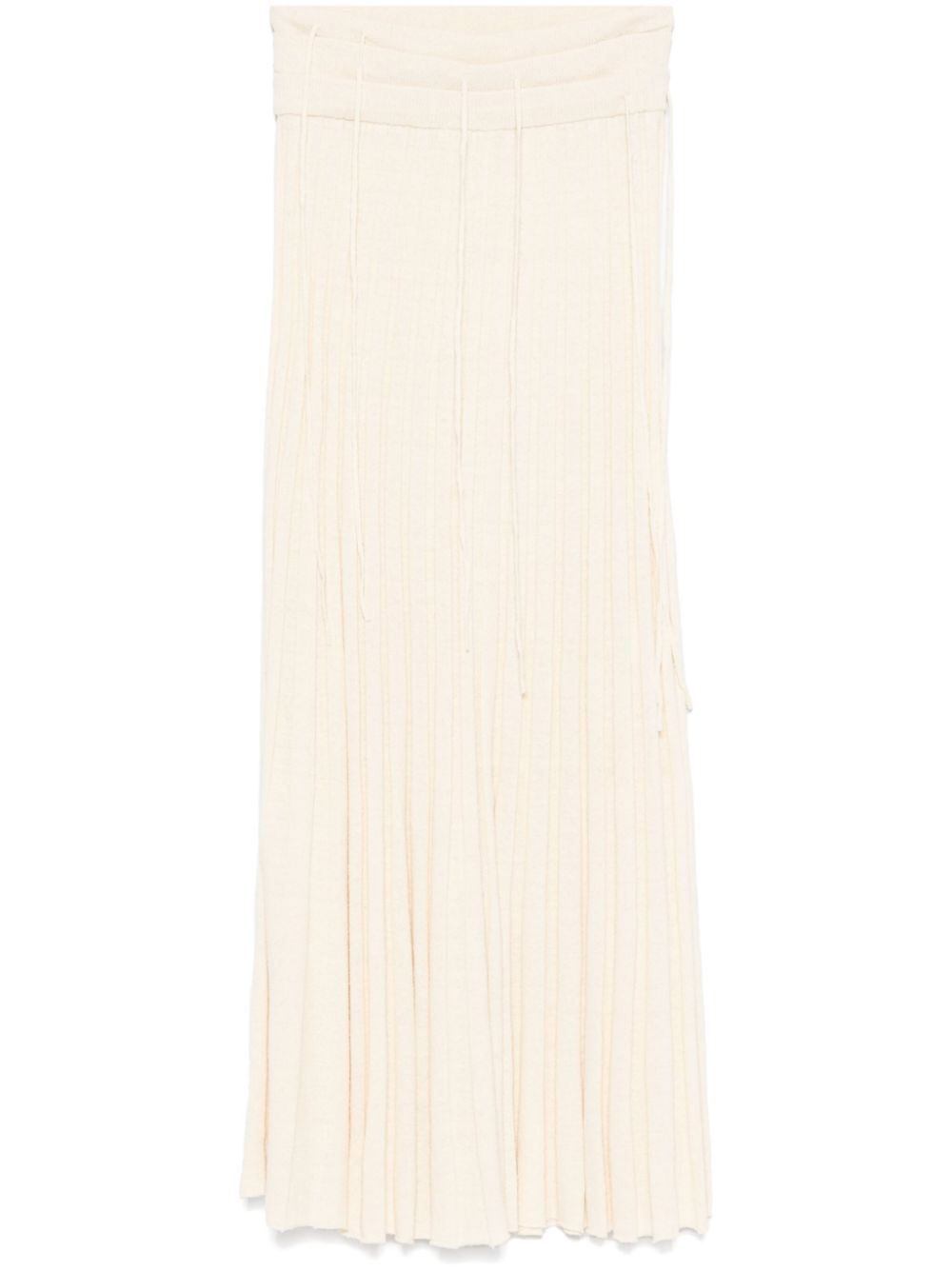 pleated maxi skirt