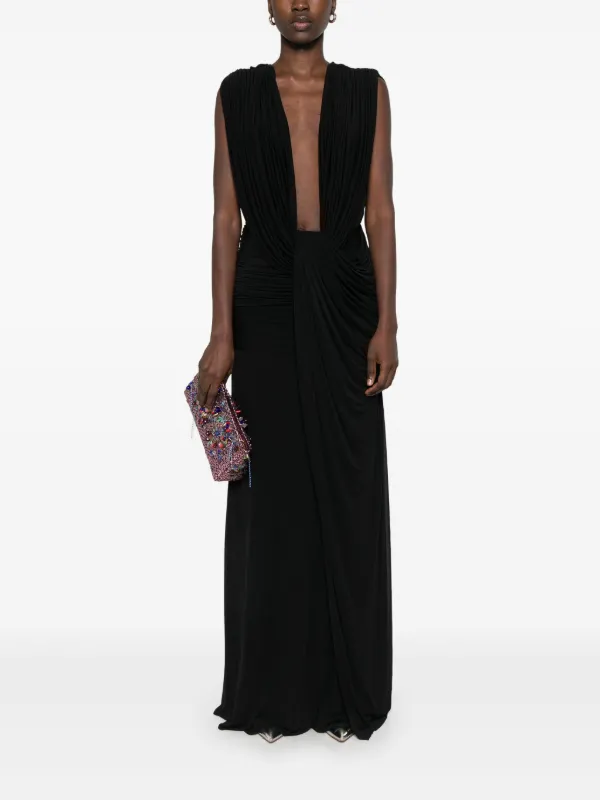 【関税込み】Christopher Esber ブラック Trapeze マキシドレス Christopher Esber | Trapeze Gown Black