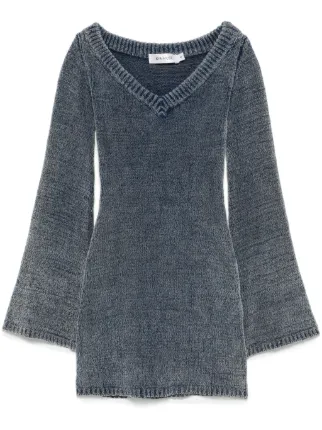 Aya Muse Knitted Mini Dress | Blue | FARFETCH