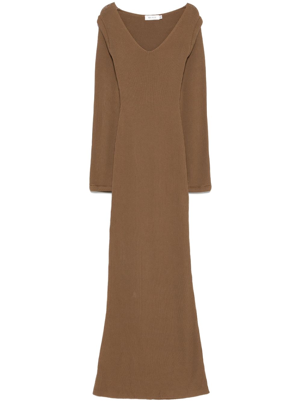 Aya Muse ribbed-knit maxi dress - Brown