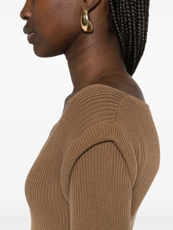 Aya Muse ribbed-knit Maxi Dress | Brown | FARFETCH