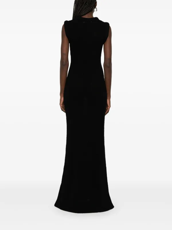 Aya Muse ribbed-knit Maxi Dress | Black | FARFETCH