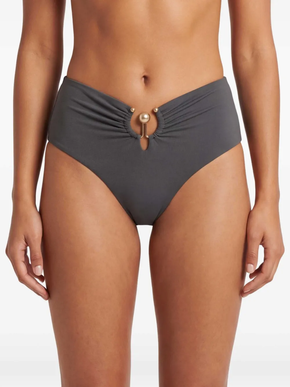 Christopher Esber Bikinislip met ruches Grijs