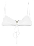 Christopher Esber Ruched Orbit bikini top - White