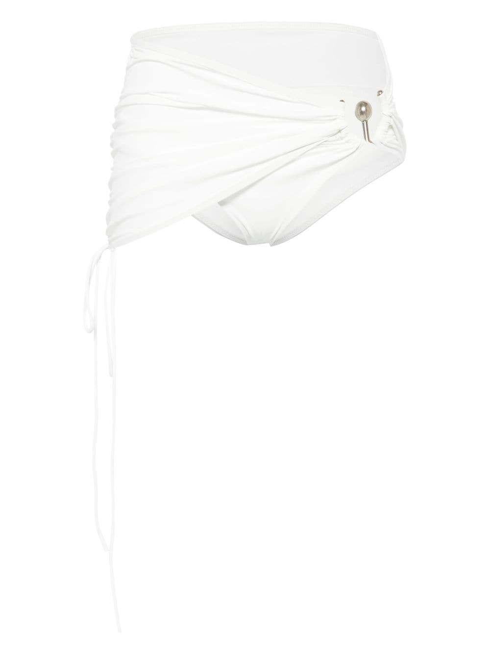 Christopher Esber Ruched Orbit Bikini Skirt In White