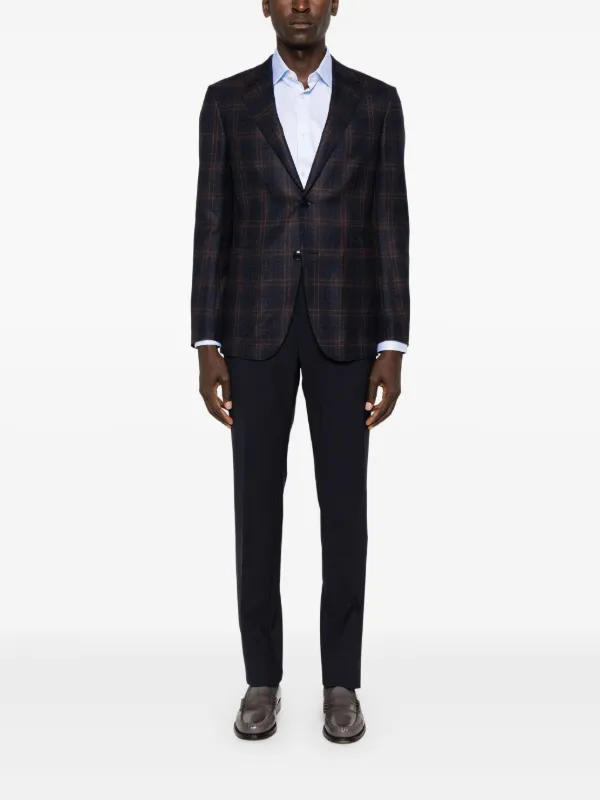 Ermenegildo Zegna イタリア製 長袖ストライプシャツ 紺 XL. Zegna ストライプ シャツ | ブルー | FARFETCH JP