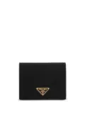 Prada triangle logo bi-fold wallet - Black