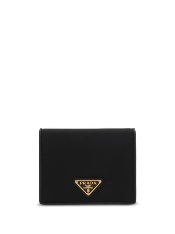Prada Triangle Logo bi-fold Wallet | Black | FARFETCH Prada