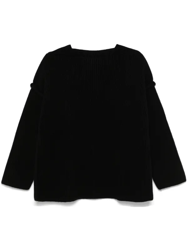 Jil Sander Raised-seam Sweater in Black