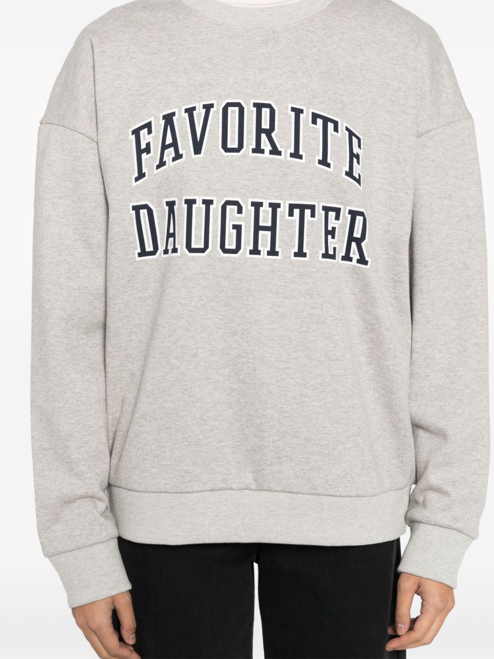 Shop Favorite Daughter Logo Print Sweatshirt In Grey