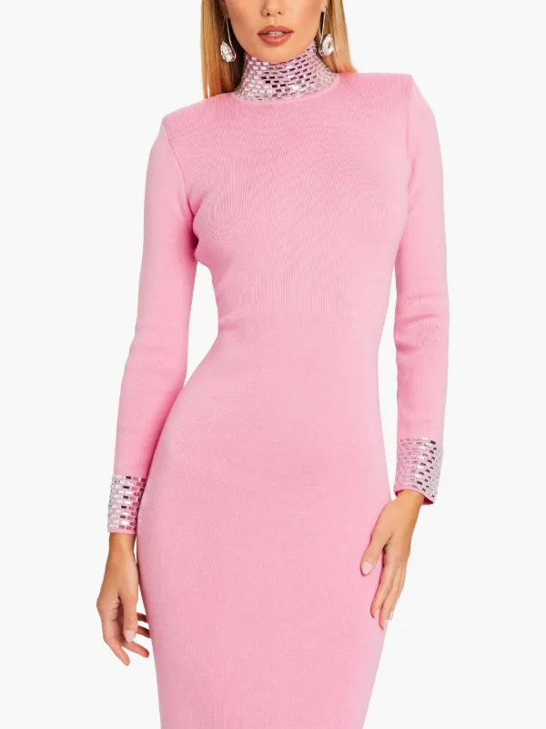 Retrofete Monroe Embellished Knit Dress | Pink | FARFETCH