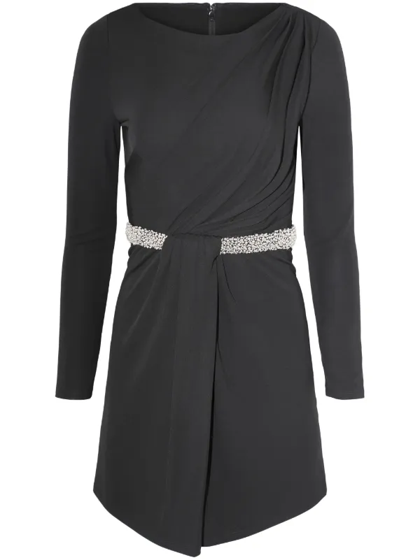 simkhai black dress Kenlie taffeta-trimmed midi Hidden partial side zip closure SIMKHAI Women's Audrina Jacquard Mini