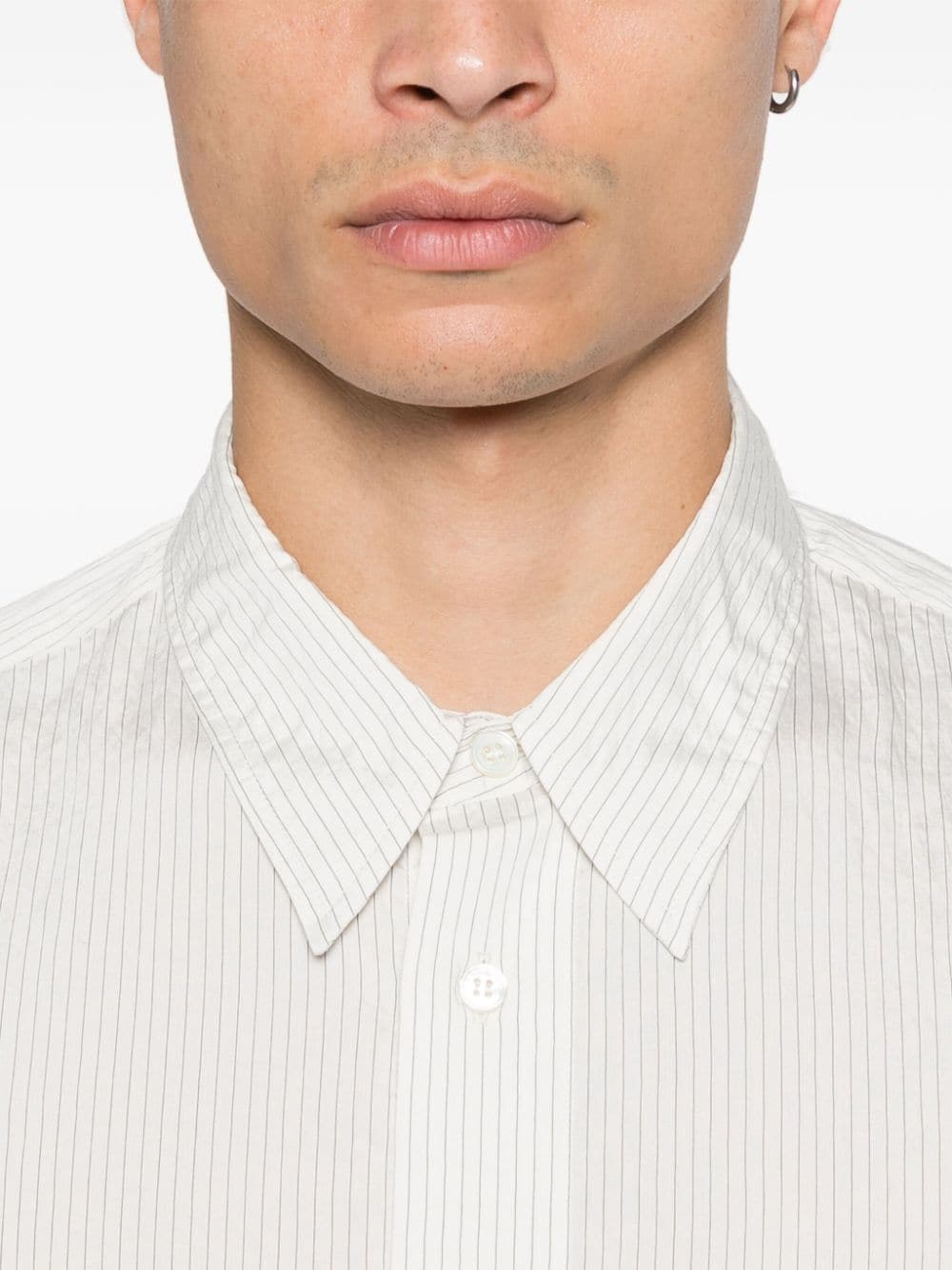 Shop Studio Nicholson Striped Shirt In White