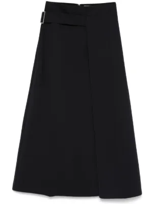 TOTEME Twinflower Midi Skirt | Black | FARFETCH