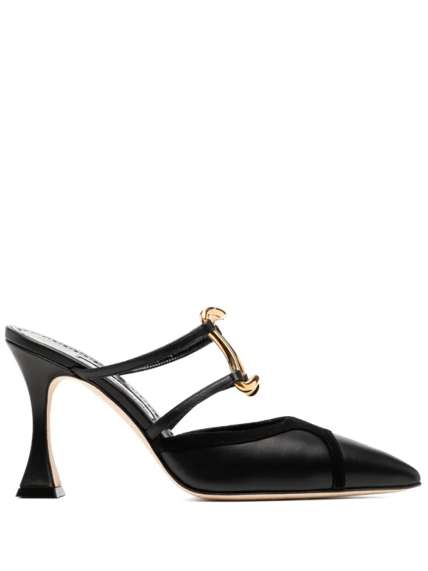 Manolo Blahnik 90mm Tituta Mules Black FARFETCH PH
