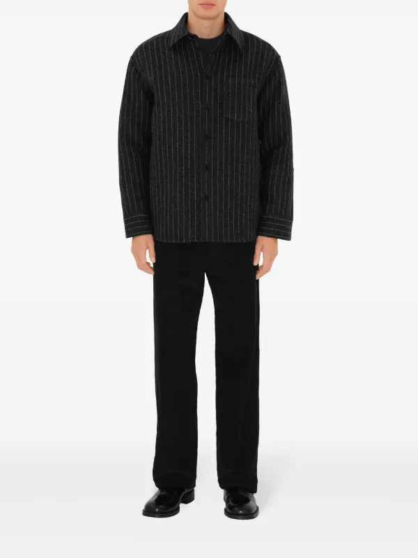 Burberry ストライプ シャツ | ブラック | FARFETCH JP