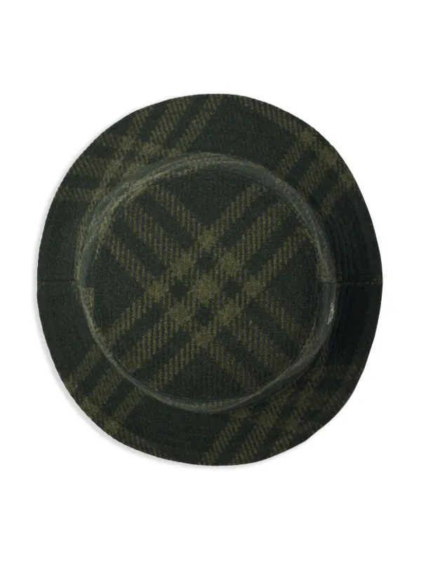 Burberry Check Bucket Hat | Green | FARFETCH