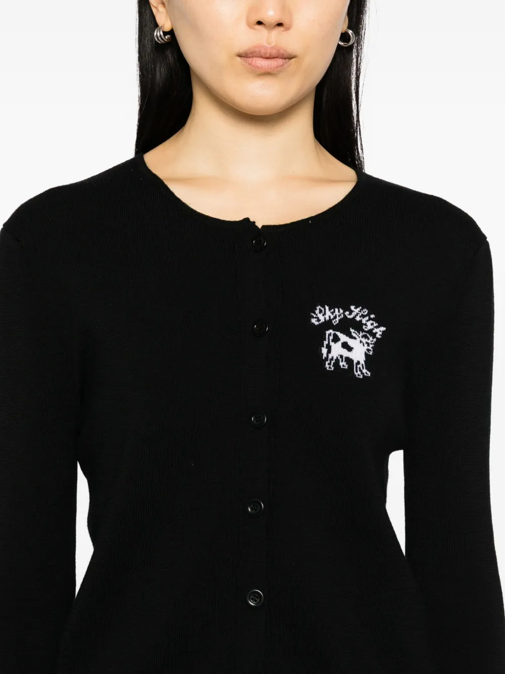 Sky High Farm Intarsia vest Zwart