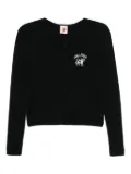 Sky High Farm intarsia-knit logo cardigan - Black