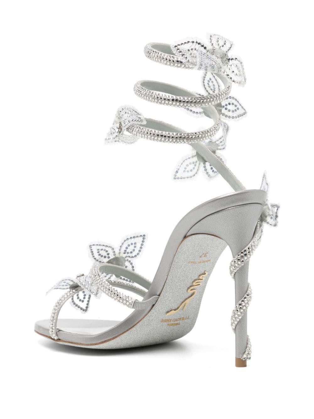 Shop René Caovilla 110mm Margot Pumps In Silver