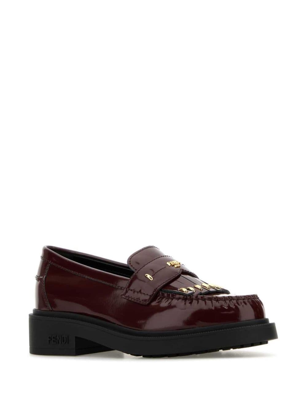 FENDI Filo leren loafers Bruin