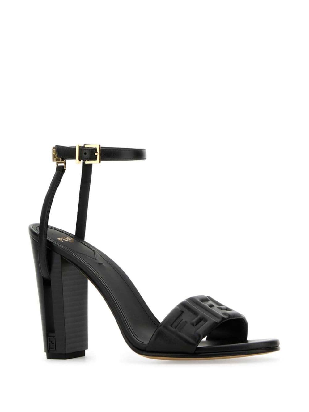 FENDI 95 mm Delfina leren sandalen - Zwart