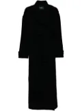 Goen.J double-faced one-side muffler coat - Black
