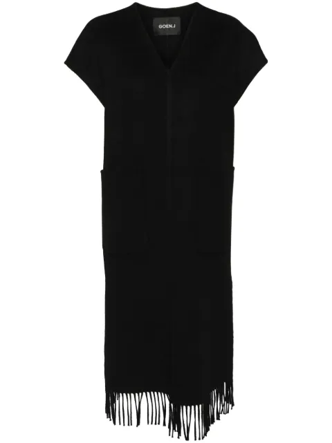 Goen.J double-faced fringed dress