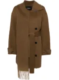 Goen.J doubled-faced muffler coat - Brown