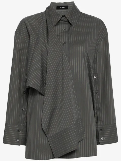 Goen.J knotted-detail cotton shirt