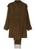 Goen.J Double-faced muffler-collared jacket - Brown