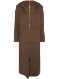 Goen.J zip-up hooded coat - Brown