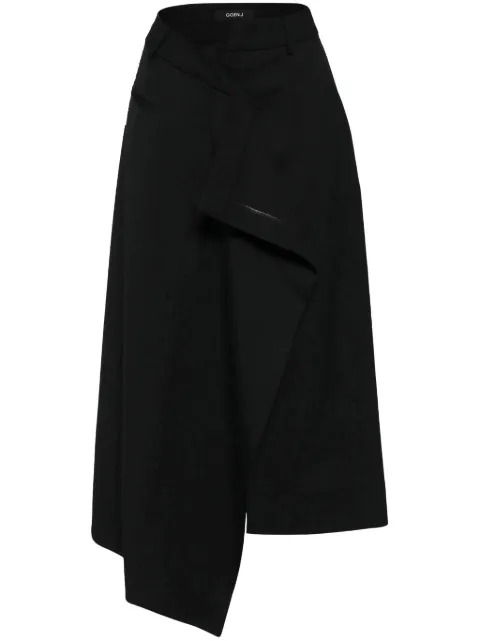 Goen.J falda midi con diseño asimétrico y drapeado