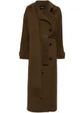 Goen.J double-faced one-side muffler coat - Brown