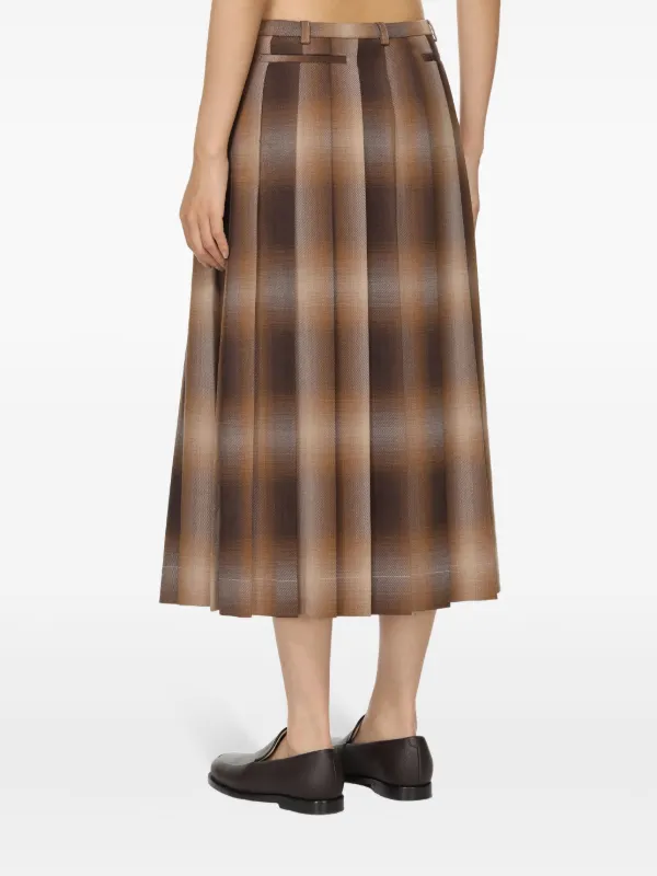 Low Classic チェック プリーツスカート | ブラウン | FARFETCH JP Low Classic チェック プリーツスカート | ブラウン | FARFETCH JP